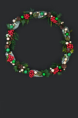 Image showing Christmas and Winter Wreath