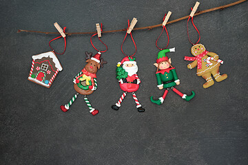 Image showing Hanging Christmas Tree Decorations