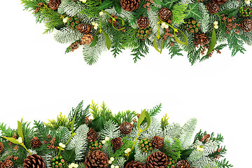 Image showing Natural Christmas and Winter Border 