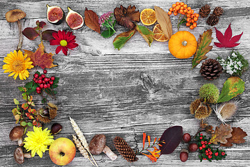 Image showing Autumn Harvest Festival Background Border