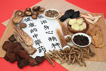 Image showing Traditional Chinese Herbs used in Herbal Medicine