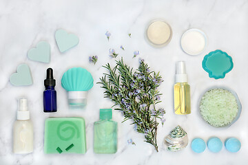 Image showing Rosemary Herb Skin Care Beauty Treatment