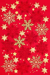 Image showing Christmas Star and Snowflake Decorations