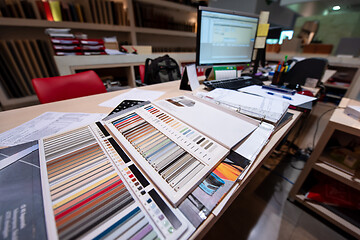Image showing Architect & Interior designer working table