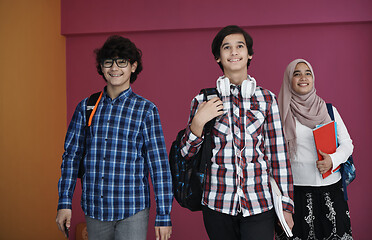 Image showing Arab teens group