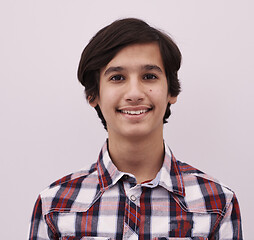 Image showing portrait  arab teenager on white background