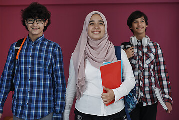 Image showing Arab teens group