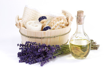 Image showing Spa with Lavender Oil