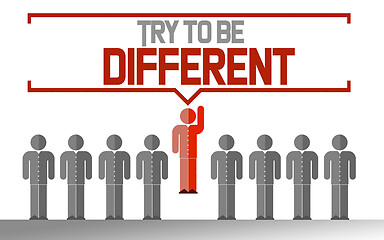 Image showing Try to be different business unique concept