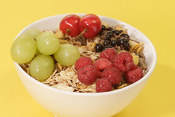 Image showing Granola with Fruits