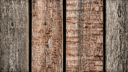 Image showing Vintage texture of old wooden fence