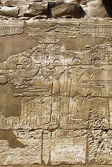 Image showing Ancient wall with egyptian hieroglyphs