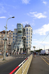 Image showing Dancing House (Ginger and Fred). Modern Architecture in Prague