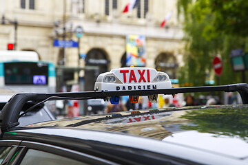 Image showing Sign of taxicab in Paris