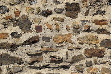 Image showing Texture of very old stone wall