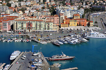 Image showing Beautiful view above Port of Nice on French Riviera, France