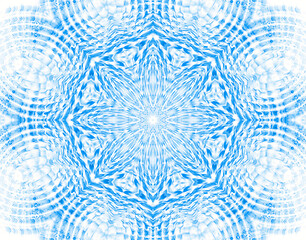 Image showing Abstract blue background with concentric pattern