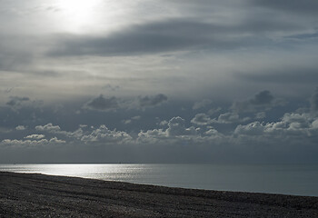 Image showing Cloud layers over Sea in Sussex