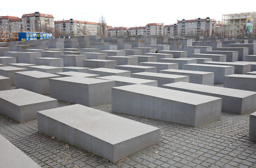 Image showing Berlin, Germany on 30.12.2019. Modern Holocaust monument in the 