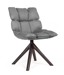 Image showing Modern chair made from suede and metal - Grey