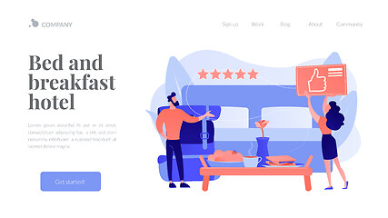 Image showing Bed and breakfast concept landing page