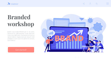 Image showing Branded workshop concept landing page