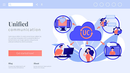 Image showing Unified communication concept landing page