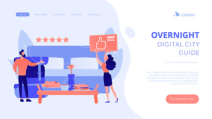 Image showing Bed and breakfast concept landing page