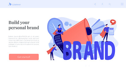 Image showing Personal brand concept landing page