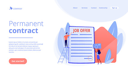 Image showing Job offer concept landing page