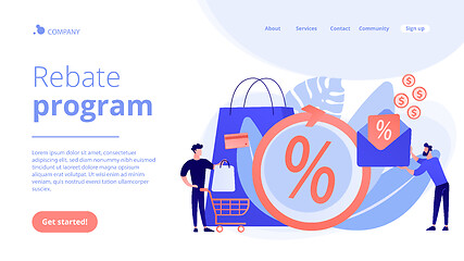 Image showing Rebate program concept landing page