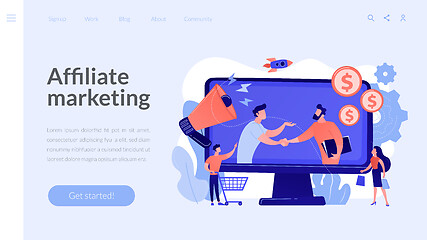 Image showing Affiliate marketing concept landing page.