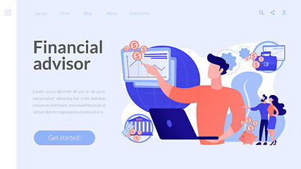 Image showing Financial adviser concept landing page