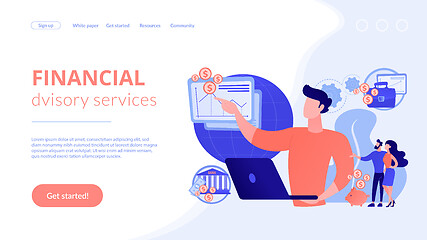 Image showing Financial adviser concept landing page