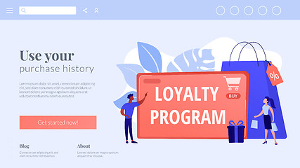 Image showing Loyalty program concept landing page