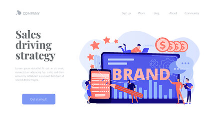 Image showing Brand reputation concept landing page