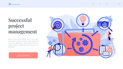 Image showing Project life cycle concept landing page