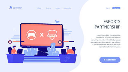 Image showing eSports collaboration concept landing page