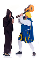 Image showing Halloween, funny monk angry prince