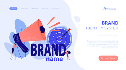 Image showing Brand name concept landing page.