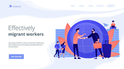 Image showing Expat work concept landing page