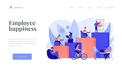 Image showing Modern workplace concept landing page