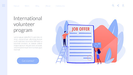 Image showing Job offer concept landing page