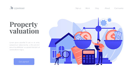 Image showing Appraisal services concept landing page
