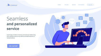 Image showing Customer care concept landing page