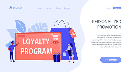 Image showing Loyalty program concept landing page