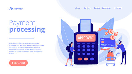 Image showing Payment processing concept landing page