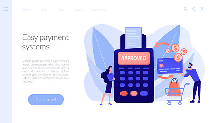 Image showing Payment processing concept landing page