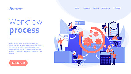 Image showing Workflow processes concept landing page.