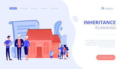 Image showing Retirement estate planning concept landing page.